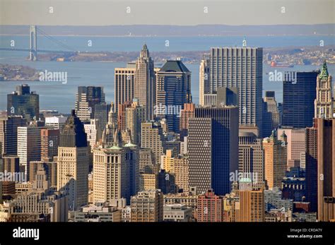 View South From The Empire State Building On The Financial District