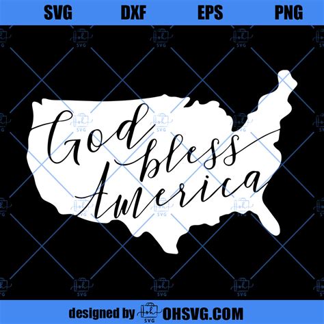 God Bless America Svg 4th Of July Svg America Svg Patriotic Svg Ohsvg