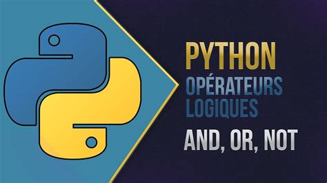 Python Op Rateurs Logiques Youtube