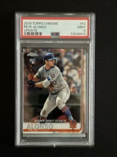 Pete Alonso Topps Chrome Update Rookie Debut Psa Ebay