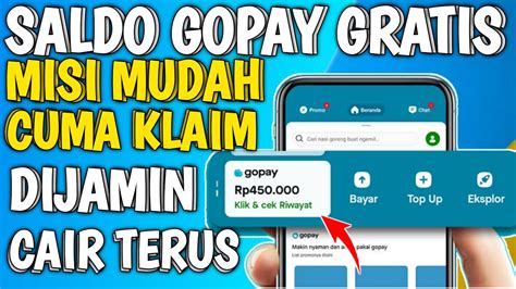 Saldo Gopay Gratis Cara Mendapatkan Saldo Gopay Tercepat Youtube