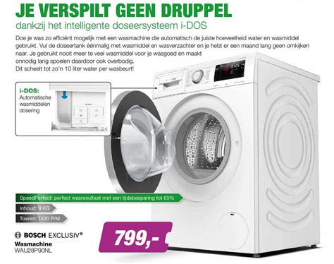 Bosch Exclusiv Wasmachine Wau P Nl Aanbieding Bij Ep Folders Nl