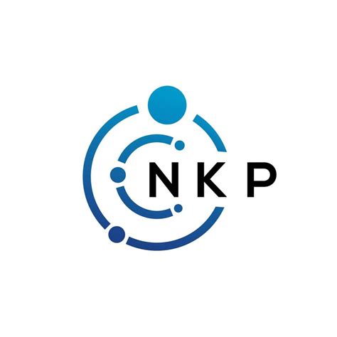 Nkp Letter Technology Logo Design On White Background Nkp Creative