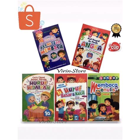 Jual Paket 5 Pcs Buku Panduan Belajar Membaca Untuk Anak PAUD TK DAN SD