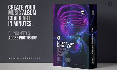 Music Album Cover Maker 2.0 – Abstract Fractals Pack