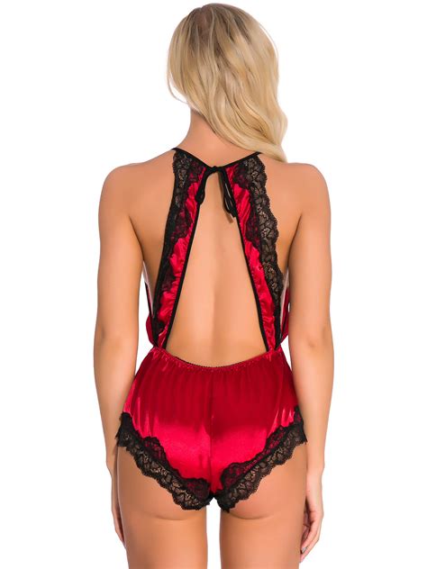 Body Sexy Nounours Femme Lingerie Sexy En Satin Avec Bretelles Avec