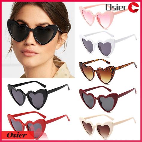 Jual Osier Womens Accessories Heart Shaped Sunglasses Fashion Uv400