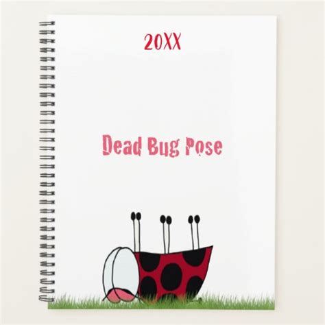 Funny Ladybug Dead Bug Yoga Pose Planner | Zazzle