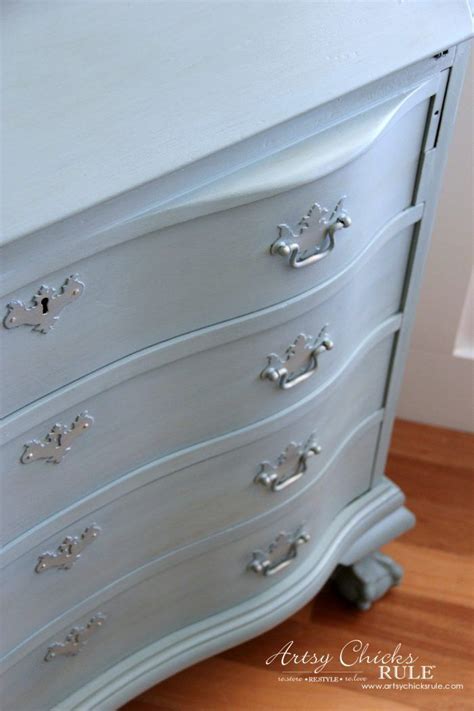 Secretary Desk Makeover W Duck Egg Blue Colored Waxes Chalk Paint