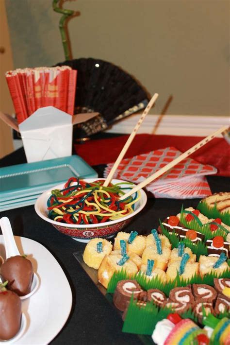 Sushi Inspired Desserts Birthday Party Ideas Photo 2 Of 26 Catch My