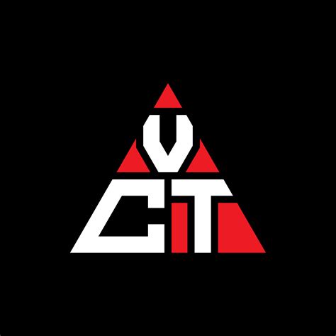 VCT triangle letter logo design with triangle shape. VCT triangle logo ...