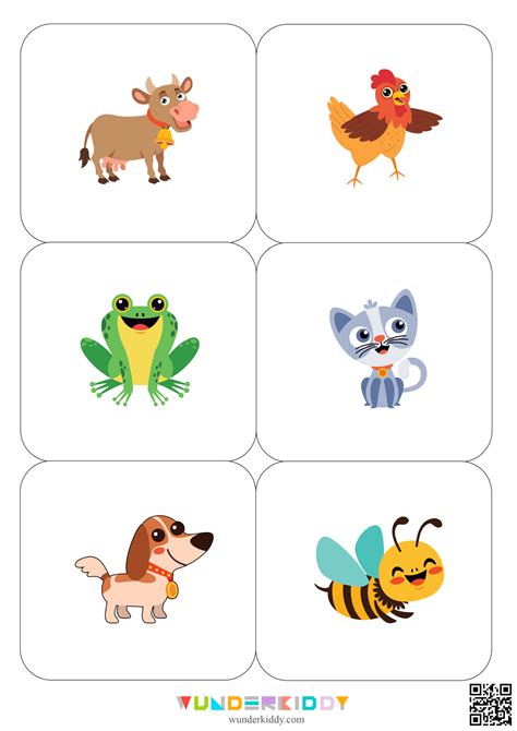 Printable Animals Flashlight Guessing Card Game for Preschool