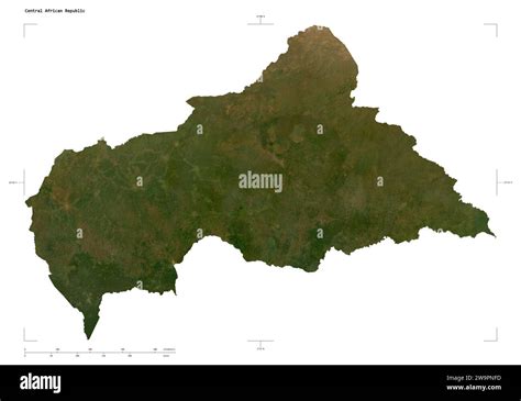 Shape Of A Low Resolution Satellite Map Of The Central African Republic