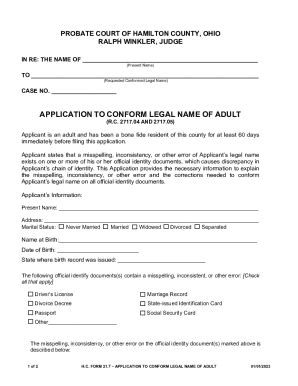 Fillable Online Instructions For Conforming A Legal Name Of Fax