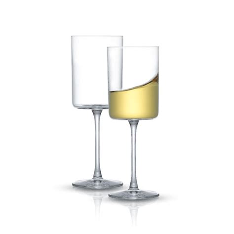 JoyJolt Claire Crystal White Wine Glasses 11.4oz (Set of 2) :: Wine Glasses