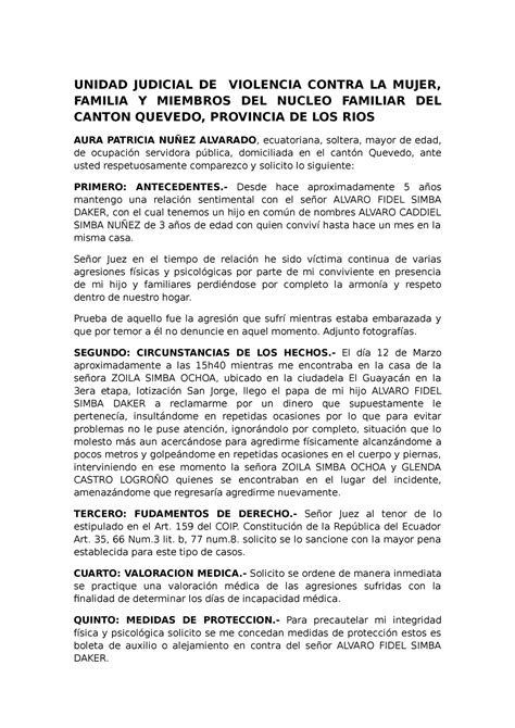 Modelo De Carta De Denuncia Por Agresion Verbal Compartir Carta Vrogue