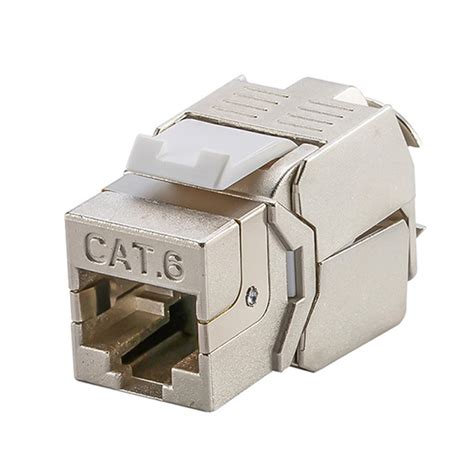 Cat6 Cat6a Cat5e Keystone Jack Full Shielded Rj45 Connector Lsa Terminals Toolless Connection