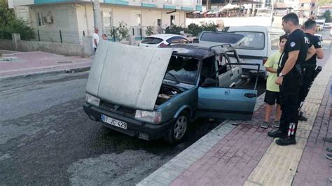 Antalya Da Park Halindeki Otomobil Alev Ald Son Dakika