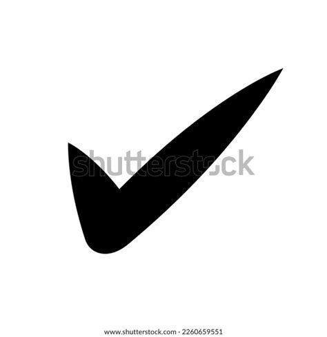 Check Mark Silhouette Icon Tick Vector Stock Vector Royalty Free