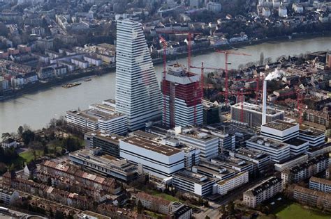 Luftaufnahme Basel Erweiterungs Baustellen Und Baukr Ne Am Areal Und