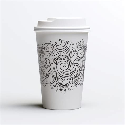 Premium AI Image | Intricate Tetrimino 3d Coffee Cup Mockup With ...