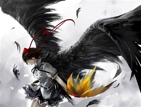 Kzcjimmy Red Eyes Shameimaru Aya Touhou Wings Anime