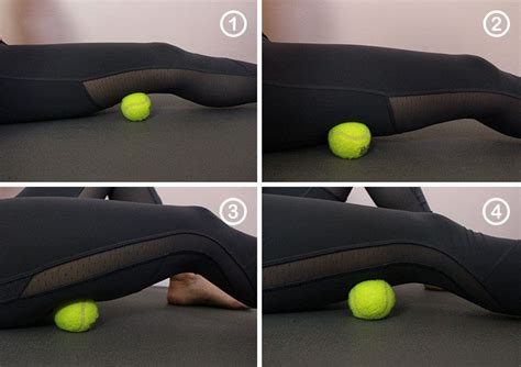 9 Easy Ways To Use A Tennis Ball To Release Muscle Knots Massage Ball Exercises Tennis Ball