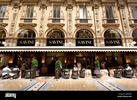 Savini Cafe Restaurant In The Galleria Vittorio Emanuele 11 In Milan