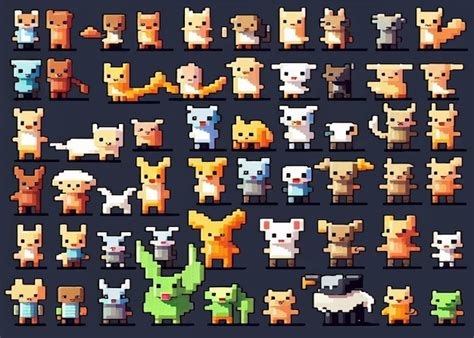 Pixel animal sprites Vectors & Illustrations for Free Download | Freepik