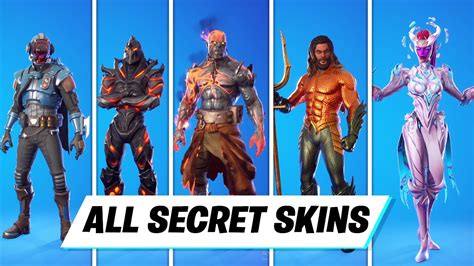 All Secret Skins In Fortnite Chapter 1 Season 1 Chapter 2 Season 8