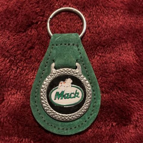 Vintage 1970s Mack Trucks Logo Car Key Keychain Suede Leather Ebay