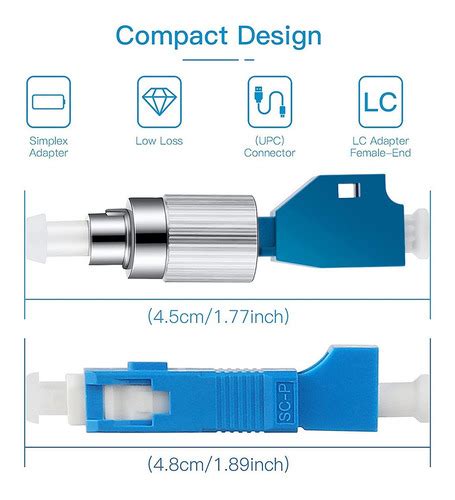 Adaptador Convertidor De Fibra Óptica Híbrido Fc Macho A Lc Cuotas