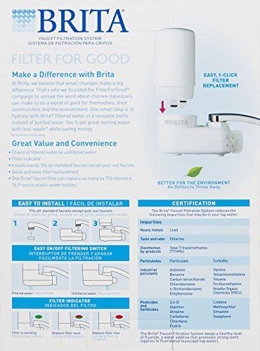 Brita Tap Water Filter System Water Faucet Filtration System With