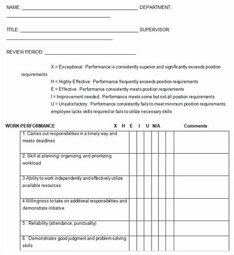 Quarterly Performance Review Template Lovely Employee Performance