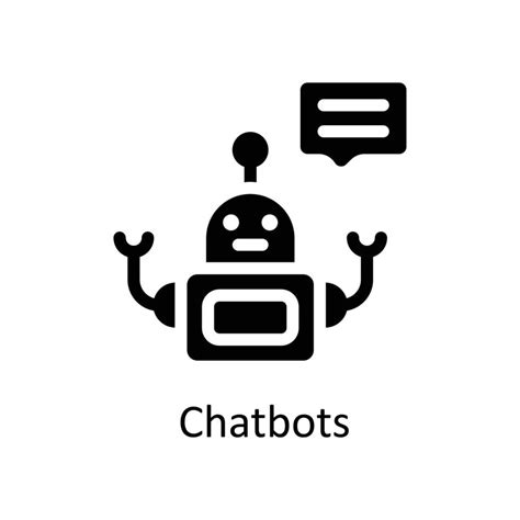 Chatbots Vector Solid Icons Simple Stock Illustration Stock 21833476