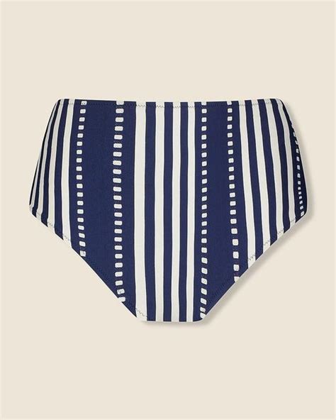 J Crew Lemlem Elsi High Waisted Bikini Bottom In Blue Lyst