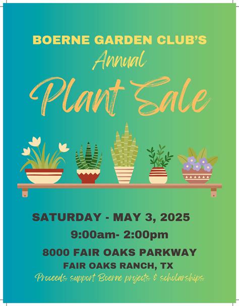 Boerne Garden Club Annual Plant Sale - The Boerne Life
