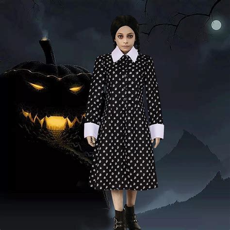 Odavom Mercoledì vestito Addams per bambini Mercoledì Thing Costume