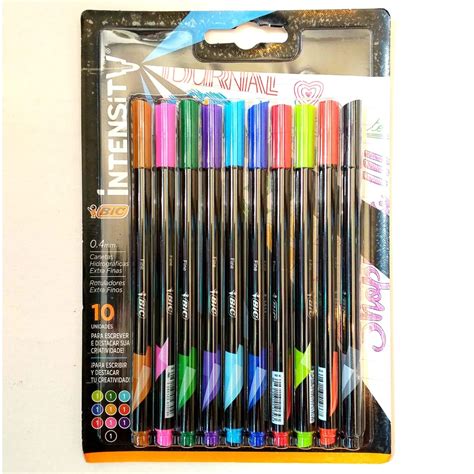 Kit Conjunto Caneta Bic Intensit 10 Cores Ponta 0 4 mm Escorrega o Preço