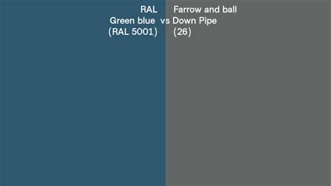 RAL Green Blue RAL 5001 Vs Farrow And Ball Down Pipe 26 Side By