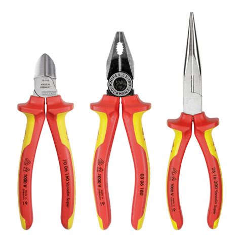 Jeu pinces Knipex électricien Universelle Coupante À becs Isolées 1000V