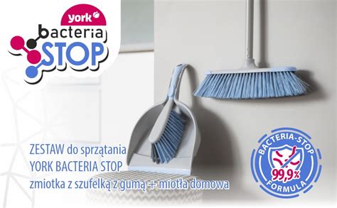 ZESTAW do sprzątania YORK BACTERIA STOP zmiotka z szufelką z gumą