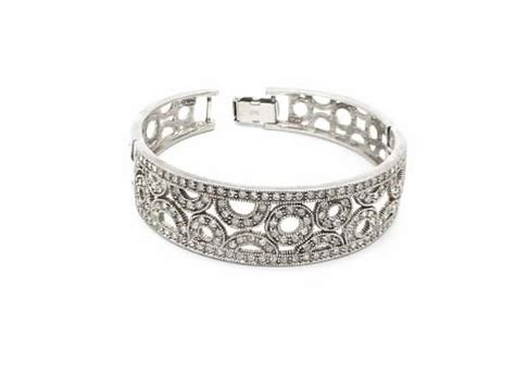 Pulsera Plata R Gida Con Circonitas Engastadas Miralles