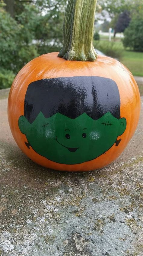 Frankenstein painted pumpkin | Painted pumpkins, Christmas bulbs, Pumpkin