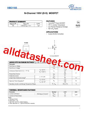 Vbe Datasheet Pdf Vbsemi Electronics Co Ltd