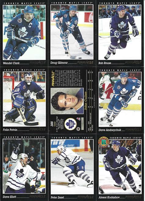 1993 94 Pinnacle English Toronto Maple Leafs Complete Team Set 17 Ebay