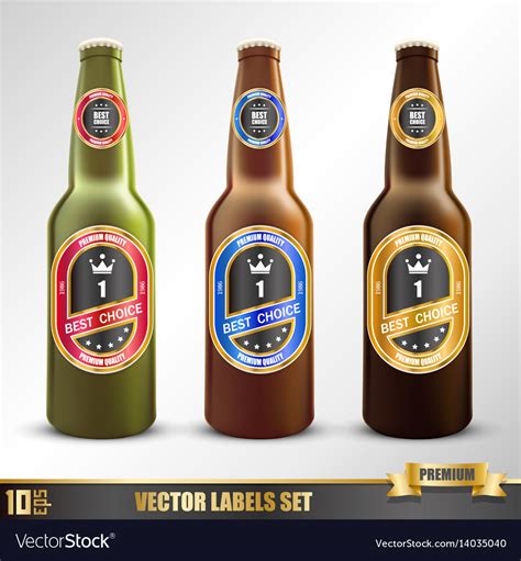 Beer Labels Set Royalty Free Vector Image Vectorstock