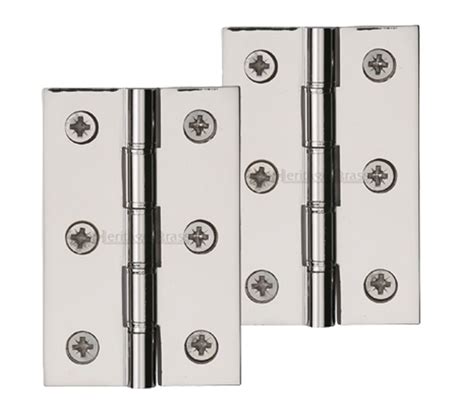 Heritage Brass 3 Inch Double Phosphor Washered Butt Hinges Polished Nickel Sold In Pairs