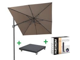 Combideal Platinum Zweefparasol Challenger T2 Premium Havanna 350 X 260