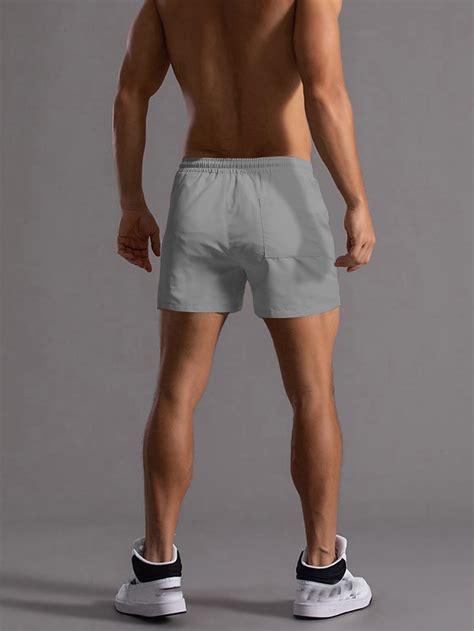 Manfinity Basics Hombres Shorts unicolor de cintura con cordón Moda